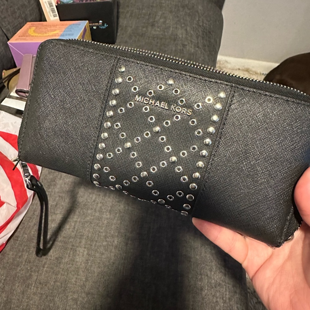 Michael kors studded wallet